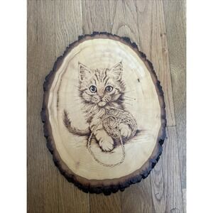 Katherine Chason Cat‎ Wooden Wall Hanging  2024